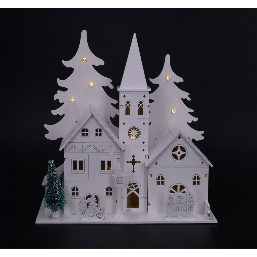 Brilagi - LED karácsonyi dísz LED/2xAA kis templom