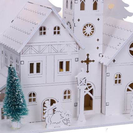 Brilagi - LED karácsonyi dísz LED/2xAA kis templom