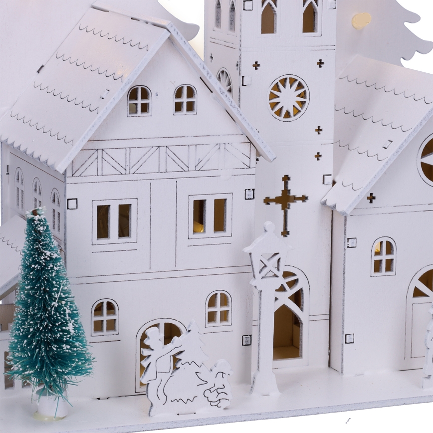 Brilagi - LED karácsonyi dísz LED/2xAA kis templom