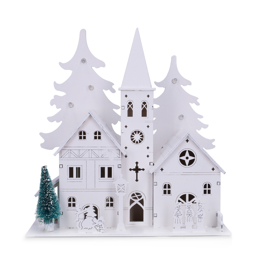 Brilagi - LED karácsonyi dísz LED/2xAA kis templom