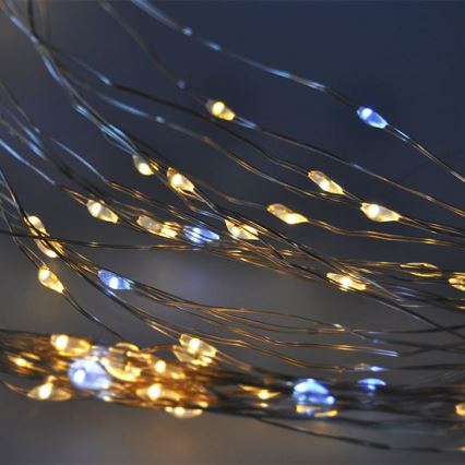 Brilagi - LED karácsonyi fényfüggöny 300xLED/8 funkció/3xAA/USB 1,2 m meleg fehér