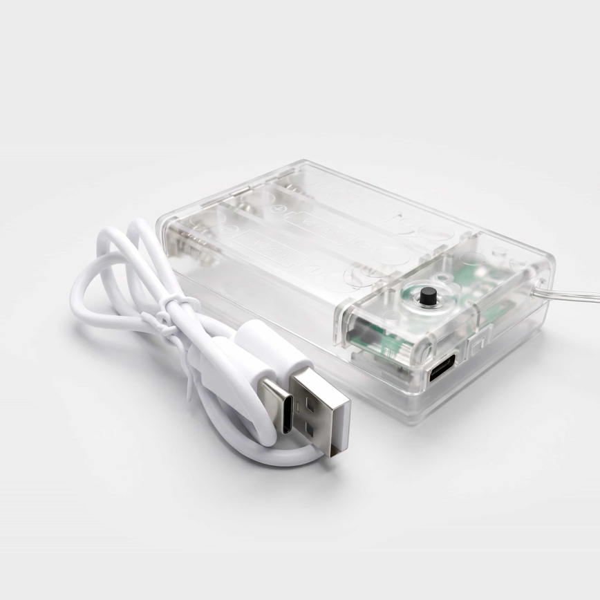 BRILAGI - LED Karácsonyi fényfüggöny 77xLED/3xAA/USB 1,8m meleg fehér