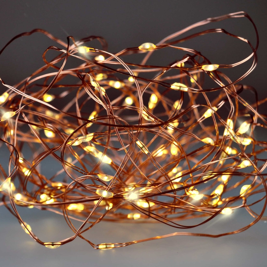 Brilagi - LED karácsonyi fényfüzér 100xLED/3xAA 10m meleg fehér