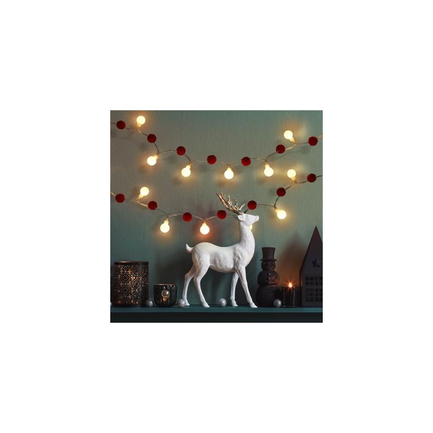 BRILAGI - LED karácsonyi fényfüzér 20xLED/2xAA 1,8 m meleg fehér