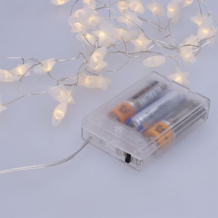 Brilagi - LED karácsonyi fényfüzér 40xLED/3xAA 1,8m meleg fehér csillagok