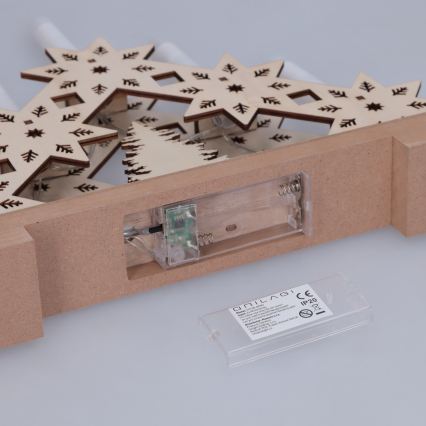 BRILAGI - LED karácsonyi gyertyatartó 5xLED/2xAA bézs