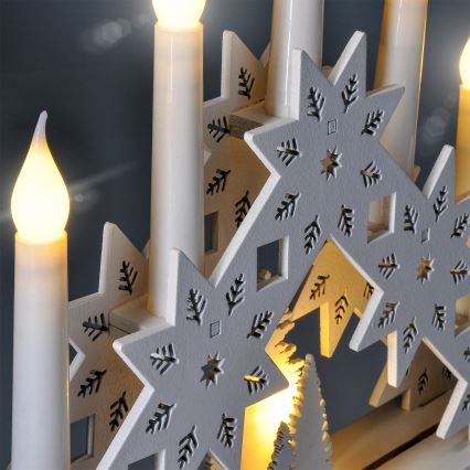 BRILAGI - LED Karácsonyi gyertyatartó 5xLED/2xAA fehér