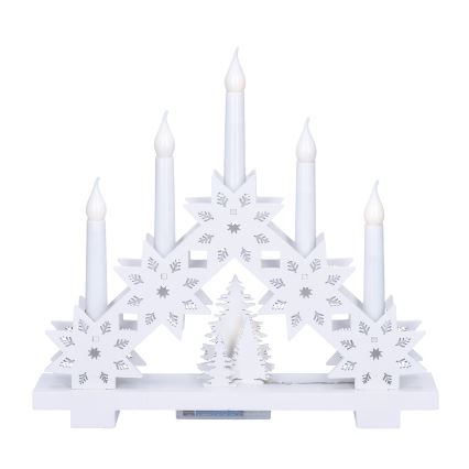 Brilagi - LED karácsonyi gyertyatartó 5xLED/2xAA