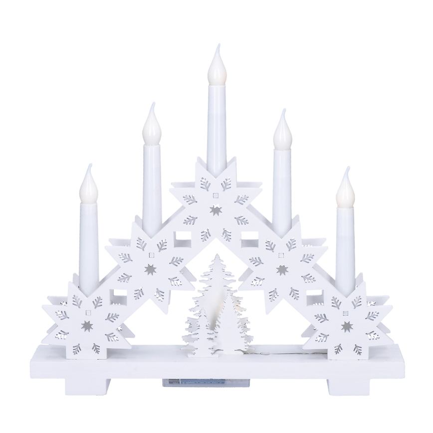 Brilagi - LED karácsonyi gyertyatartó 5xLED/2xAA