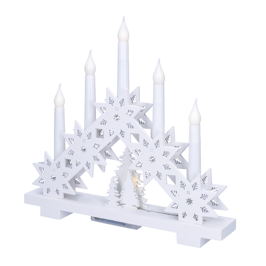 Brilagi - LED karácsonyi gyertyatartó 5xLED/2xAA