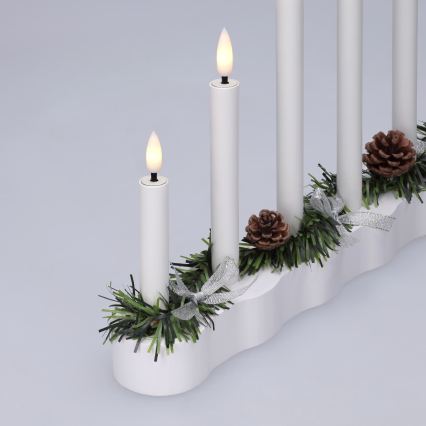 BRILAGI - LED karácsonyi gyertyatartó 7xLED/2xAA fehér