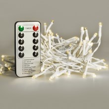 Brilagi - LED Karácsonyi kültéri lánc 120xLED/8 funkció/3xAA 9m IP44 meleg fehér