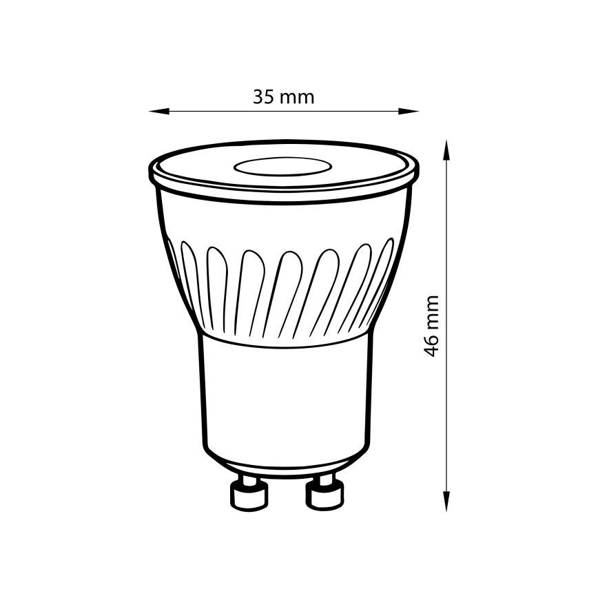 Brilagi - LED kerámia izzó GU10/5W/230V 3000K fehér
