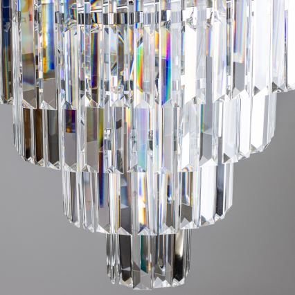 Brilagi - LED Kristály csillár láncon MOZART 5xE14/40W/230V fényezett króm