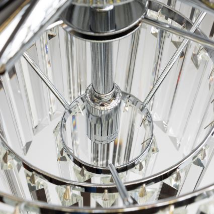 Brilagi - LED Kristály csillár láncon MOZART 5xE14/40W/230V fényezett króm