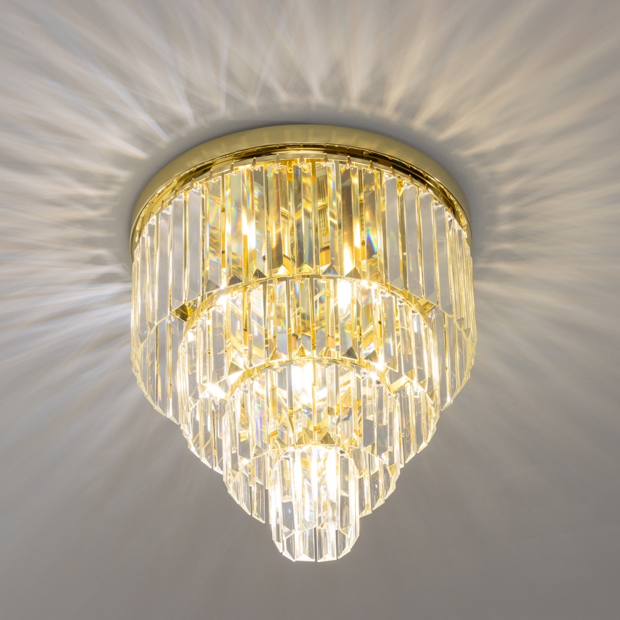 Brilagi - LED-es kristály mennyezeti lámpa MOZART 5xE14/40W/230V átm. 40 cm arany