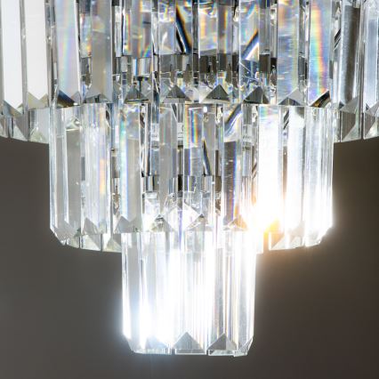 Brilagi - LED kristály mennyezeti lámpa MOZART 5xE14/40W/230V, Ø 40 cm, fényes króm