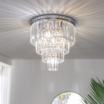 Brilagi - LED kristály mennyezeti lámpa MOZART 5xE14/40W/230V, Ø 40 cm, fényes króm