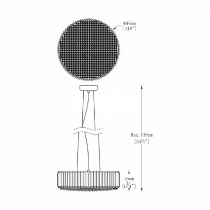 Brilagi - LED kristálycsillár zsinóron GLAMOUR 5xG9/42W/230V