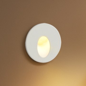 Brilagi - LED kültéri beépíthető lámpatest STAIRDOT LED/2W/230V fehér IP65 kerek