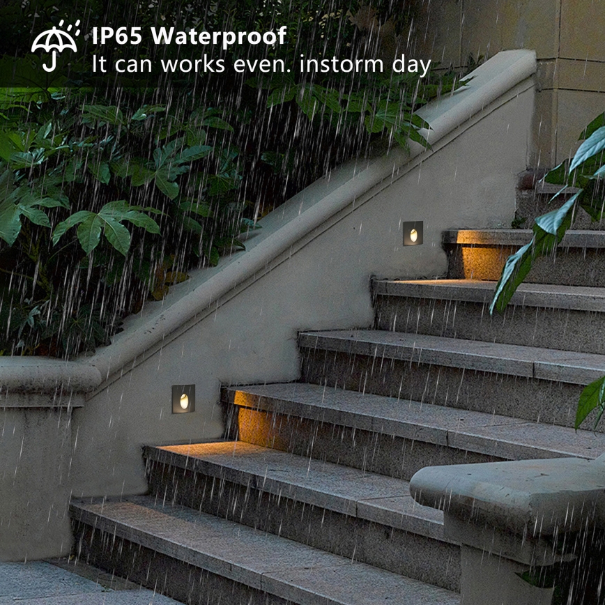 Brilagi - LED kültéri beépíthető lámpatest STAIRDOT LED/2W/230V fekete IP65 szögletes