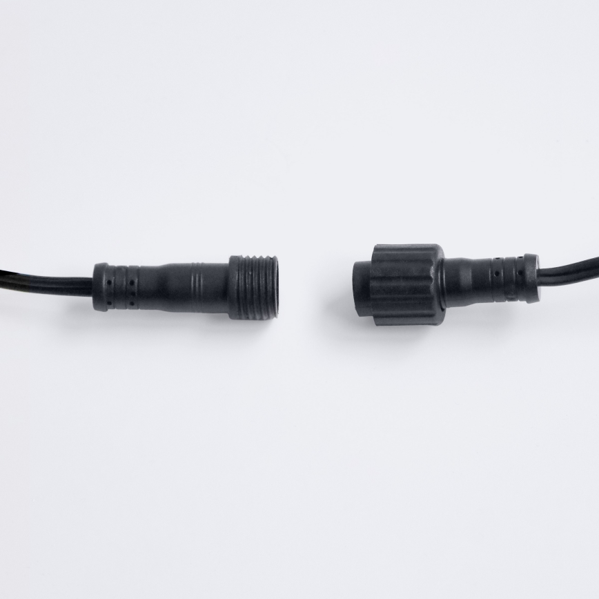 Brilagi - LED kültéri dekorációs fényfüzér GIRLANDA 10xE12/0,6W/230V 8m fekete IP44 meleg fehér