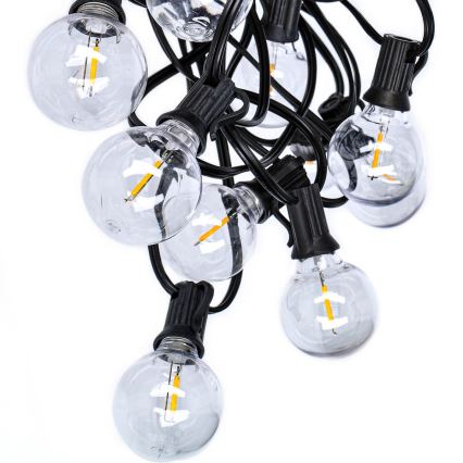 Brilagi - LED kültéri dekorációs fényfüzér GIRLANDA 25xE12/0,8W/230V 20m IP44 hideg fehér