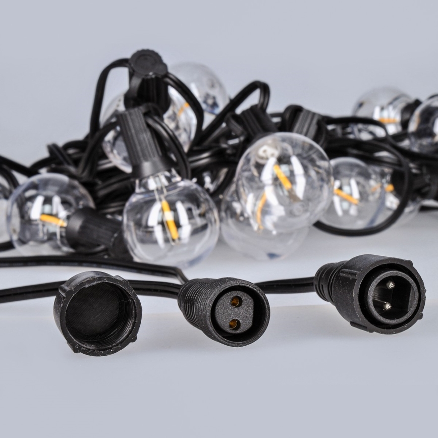 Brilagi - LED kültéri dekorációs fényfüzér GIRLANDA 25xE12/0,8W/230V 20m IP44 hideg fehér