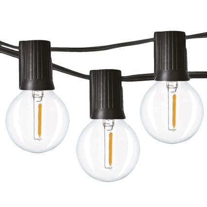 Brilagi - LED kültéri dekorációs fényfüzér GIRLANDA 25xE12/0,8W/230V 20m IP44 hideg fehér