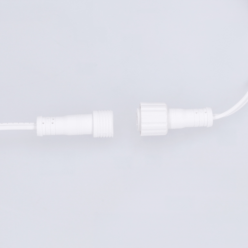 Brilagi - LED Kültéri dekorációs fényfüzér GIRLANDA 10xE12/0,6W/24V 8m fehér IP44 meleg fehér