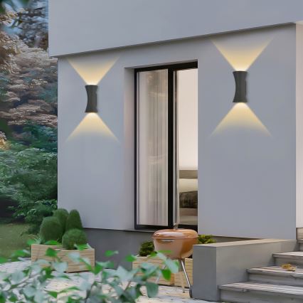 Brilagi - LED kültéri fali lámpa BICON LED/10W/230V antracit IP44