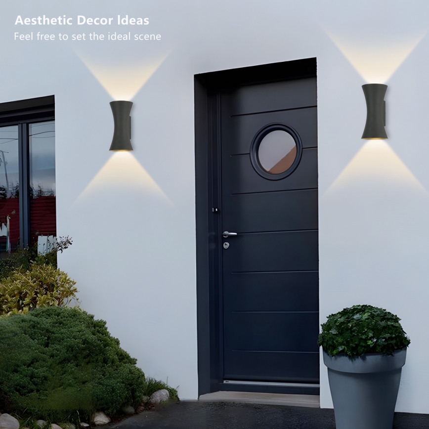 Brilagi - LED kültéri fali lámpa BICON LED/10W/230V antracit IP44