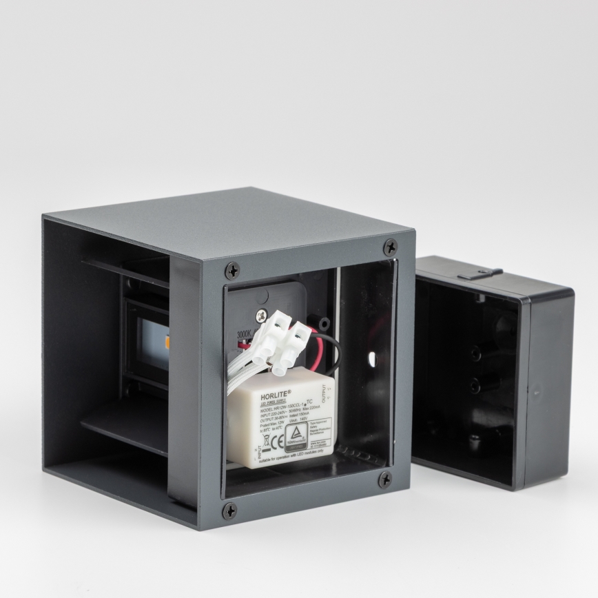 Brilagi - LED Kültéri fali lámpa CUBE LED/6W/230V antracit IP54