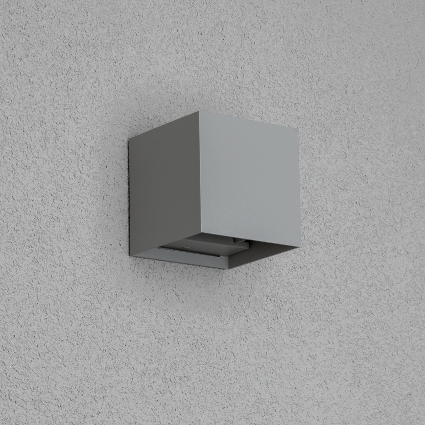 Brilagi - LED Kültéri fali lámpa CUBE LED/6W/230V szürke IP54