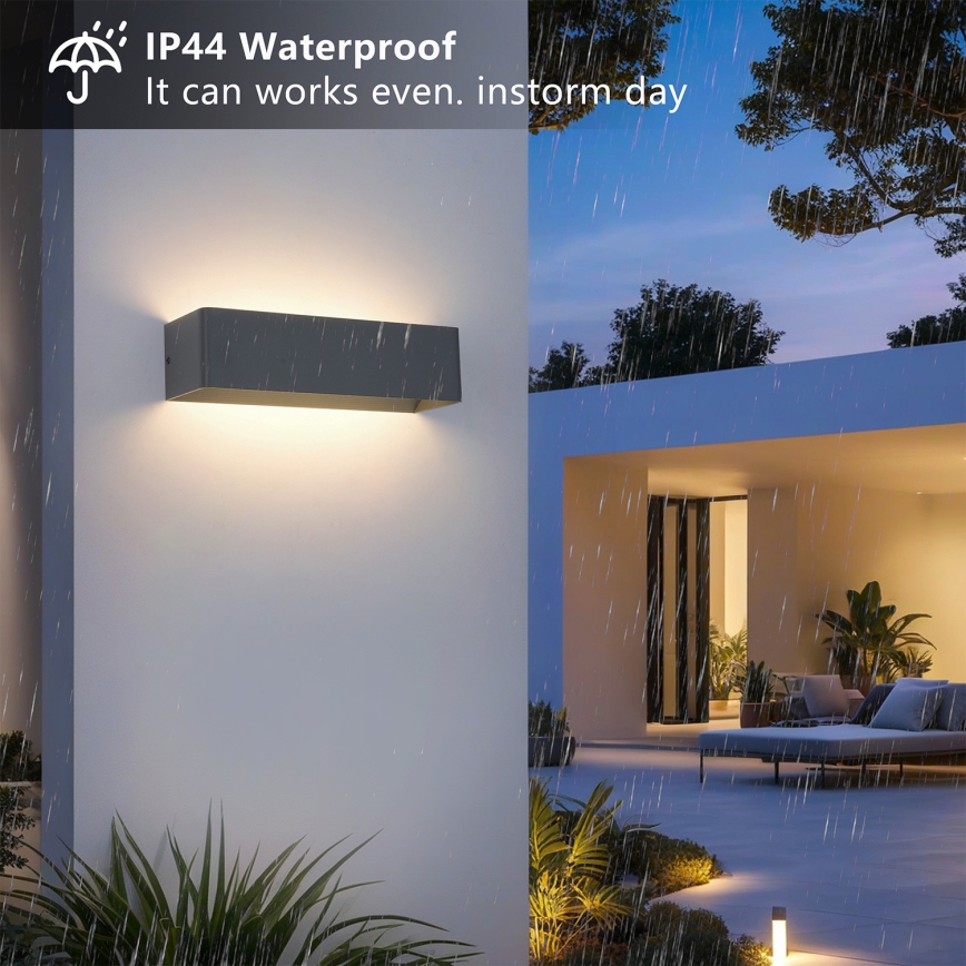 Brilagi - LED kültéri fali lámpatest DONNANI LED/12W/230V 30 cm antracit IP44