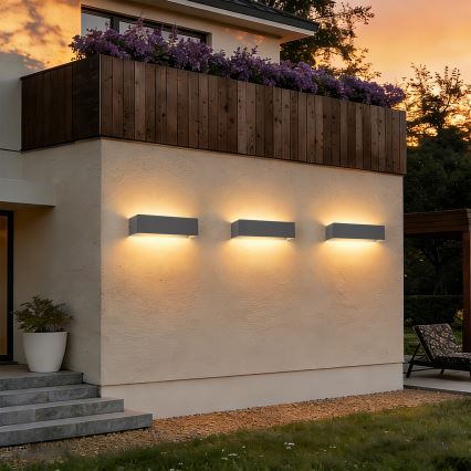 Brilagi - LED kültéri fali lámpatest DONNANI LED/12W/230V 30 cm antracit IP44