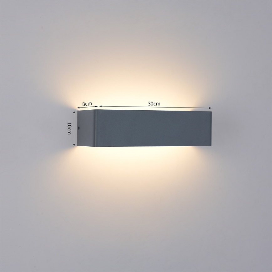 Brilagi - LED kültéri fali lámpatest DONNANI LED/12W/230V 30 cm antracit IP44