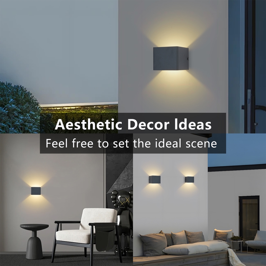 Brilagi - LED kültéri fali lámpa DONNANI LED/5W/230V 10 cm antracit IP44