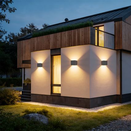 Brilagi - LED kültéri fali lámpa DONNANI LED/5W/230V 10 cm antracit IP44