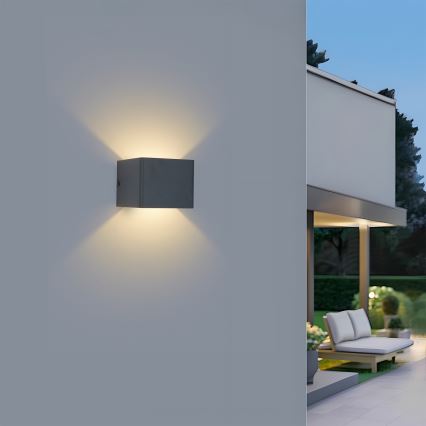 Brilagi - LED kültéri fali lámpa DONNANI LED/5W/230V 10 cm antracit IP44