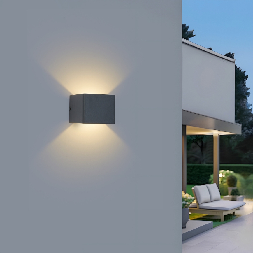 Brilagi - LED kültéri fali lámpa DONNANI LED/5W/230V 10 cm antracit IP44
