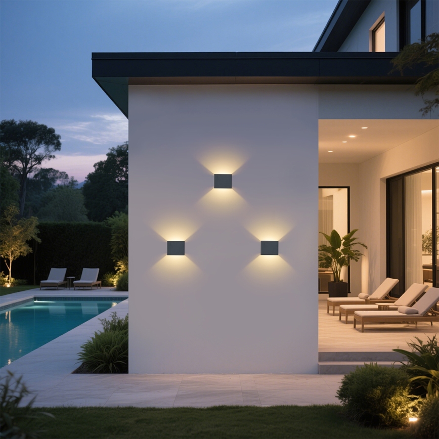 Brilagi - LED kültéri fali lámpa DONNANI LED/5W/230V 10 cm antracit IP44