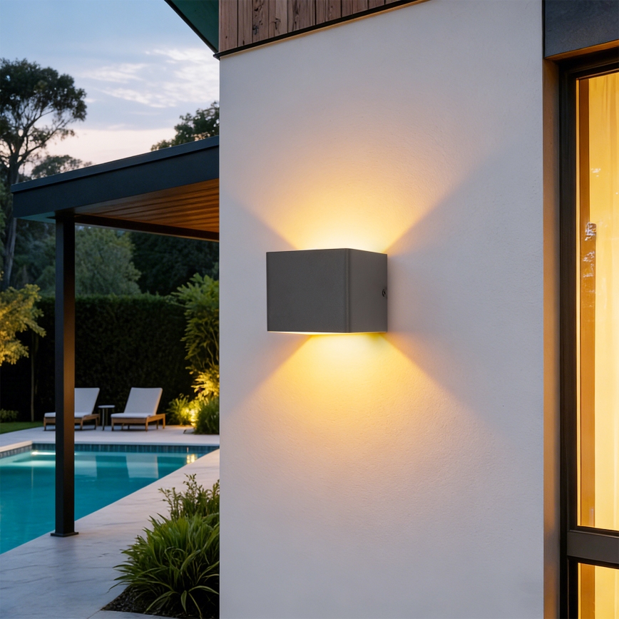 Brilagi - LED kültéri fali lámpa DONNANI LED/5W/230V 10 cm antracit IP44