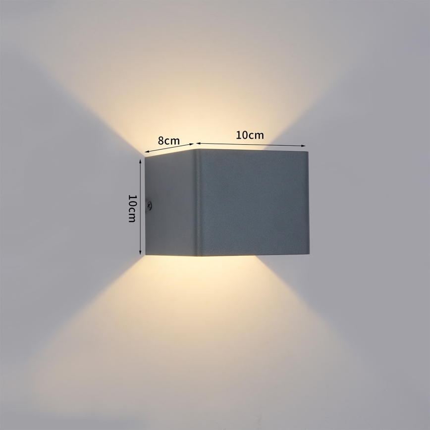 Brilagi - LED kültéri fali lámpa DONNANI LED/5W/230V 10 cm antracit IP44