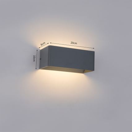 Brilagi - LED kültéri fali lámpa DONNANI LED/7W/230V 20 cm antracit IP44
