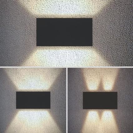 Brilagi - LED kültéri fali lámpa DOUBLE CUBE LED/12W/230V antracit IP65