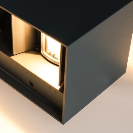 Brilagi - LED kültéri fali lámpa DOUBLE CUBE LED/12W/230V antracit IP65