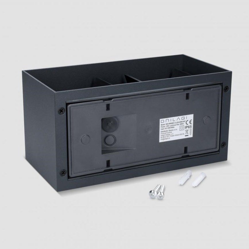 Brilagi - LED kültéri fali lámpa DOUBLE CUBE LED/12W/230V antracit IP65