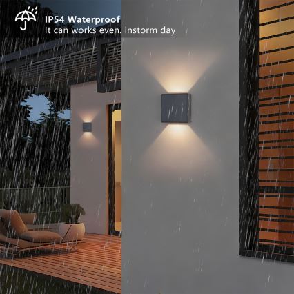 Brilagi - LED kültéri fali lámpa DOUBLERAY LED/6W/230V antracit IP54