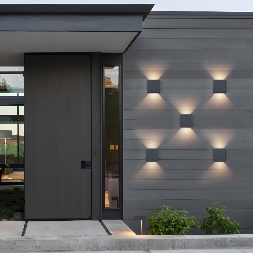 Brilagi - LED kültéri fali lámpa DOUBLERAY LED/6W/230V antracit IP54